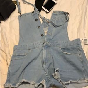 Jean overall shorts